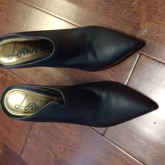 Lanvin Back Gold Heel Stilleto Mules 37 - Picture 1 of 12